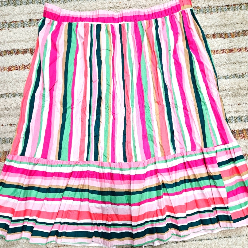 Stripe plus size skirt